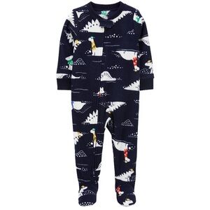 Carters Boys Dinosaur 1-Piece Fleece PJs, 18 months. NWT